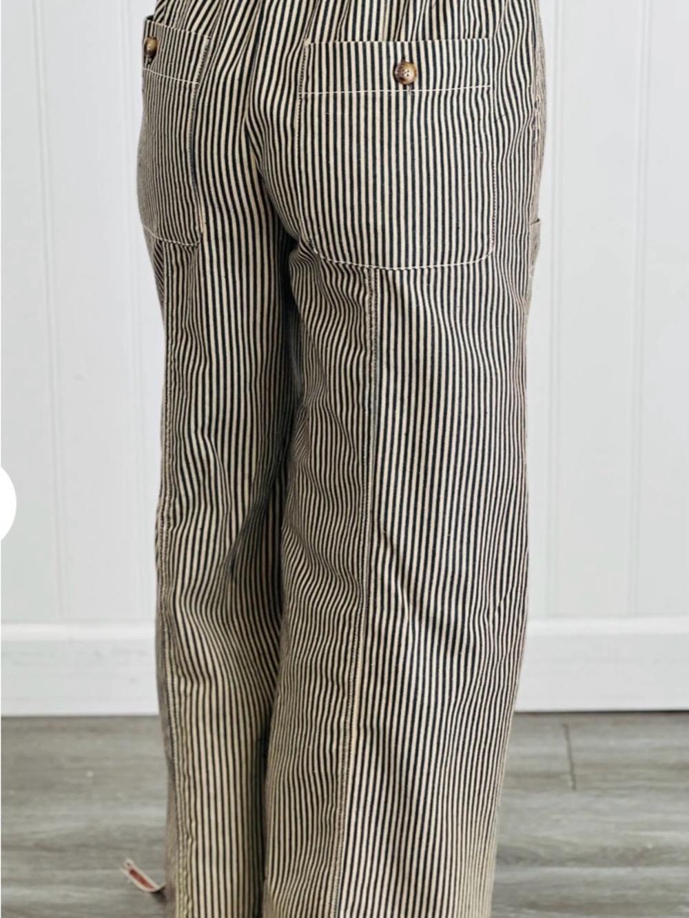 NoaBoa Restless Heart Striped Wide Leg Drawstring Boho Pants Size M - Picture 4 of 16